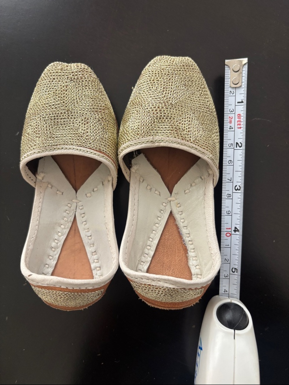Metallic Gold Toddler Pakistan Slip-On Khussa flats